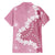 Bula Fiji Women's Day Family Matching Off Shoulder Short Dress and Hawaiian Shirt Pink Masi Tapa