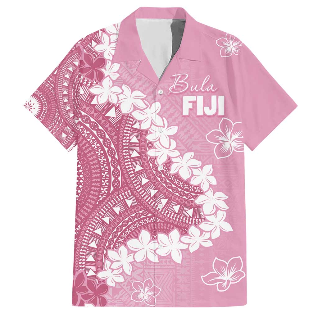 Bula Fiji Women's Day Hawaiian Shirt Pink Masi Tapa LT7 Pink - Polynesian Pride