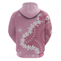 Bula Fiji Women's Day Hoodie Pink Masi Tapa LT7 - Polynesian Pride