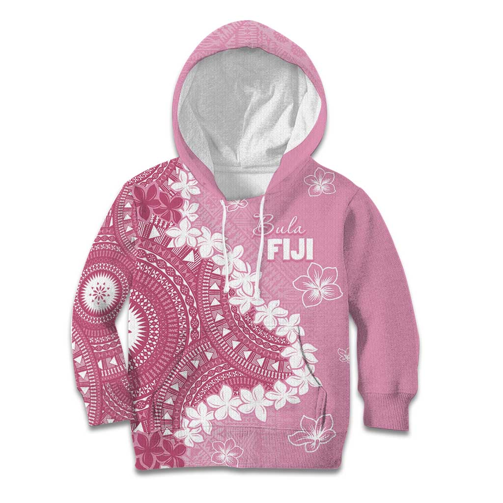 Bula Fiji Women's Day Kid Hoodie Pink Masi Tapa LT7 Hoodie Pink - Polynesian Pride
