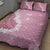 Bula Fiji Women's Day Quilt Bed Set Pink Masi Tapa