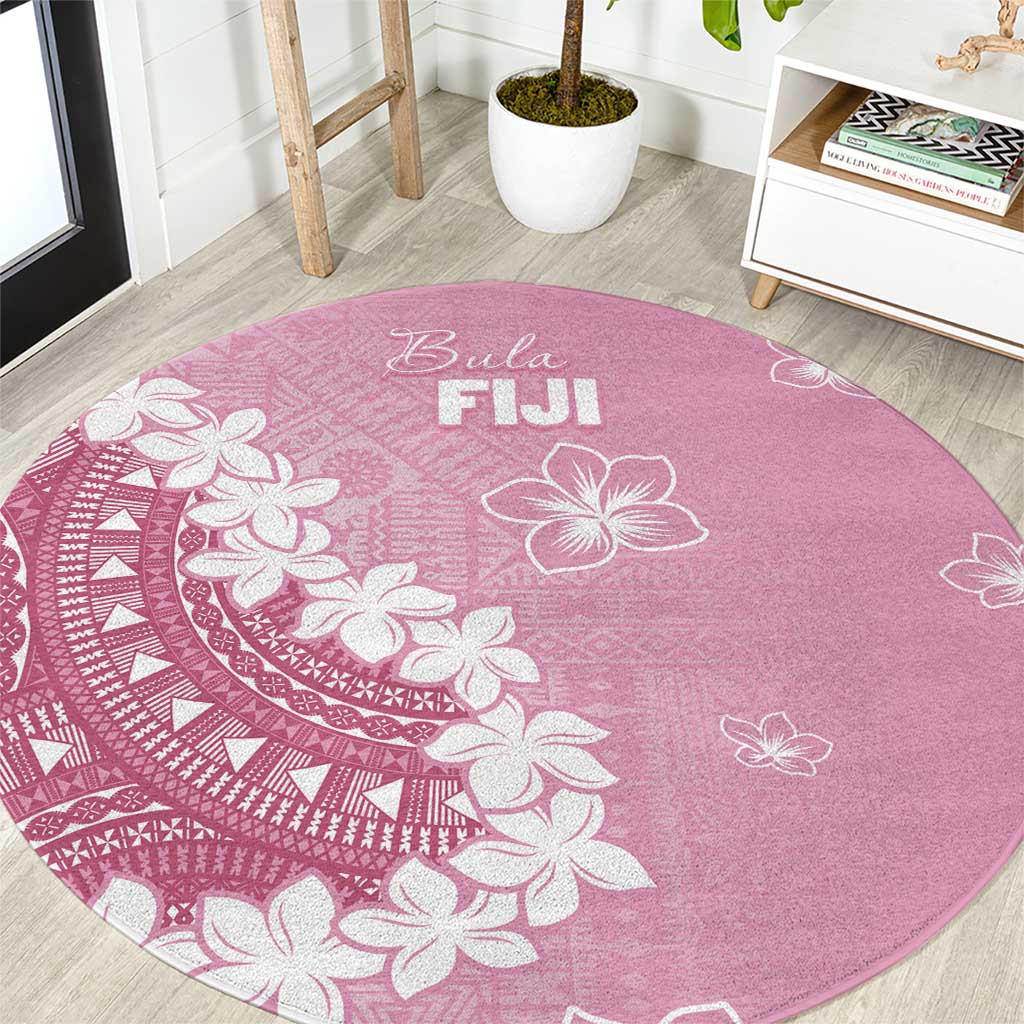 Bula Fiji Women's Day Round Carpet Pink Masi Tapa LT7 Pink - Polynesian Pride