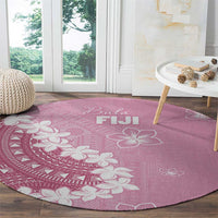 Bula Fiji Women's Day Round Carpet Pink Masi Tapa LT7 - Polynesian Pride