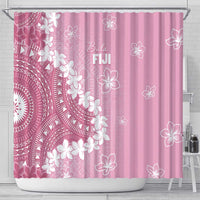 Bula Fiji Women's Day Shower Curtain Pink Masi Tapa LT7 - Polynesian Pride
