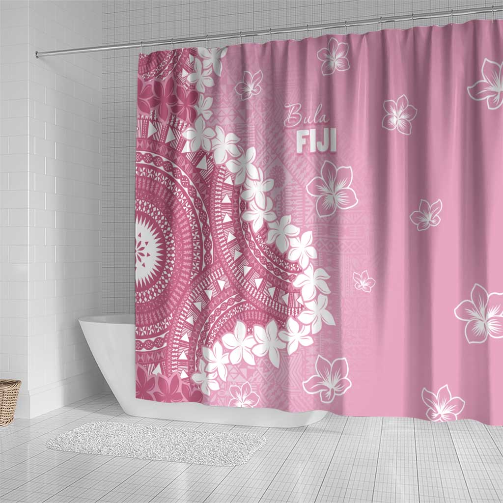 Bula Fiji Women's Day Shower Curtain Pink Masi Tapa LT7 - Polynesian Pride