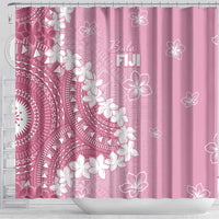 Bula Fiji Women's Day Shower Curtain Pink Masi Tapa LT7 - Polynesian Pride