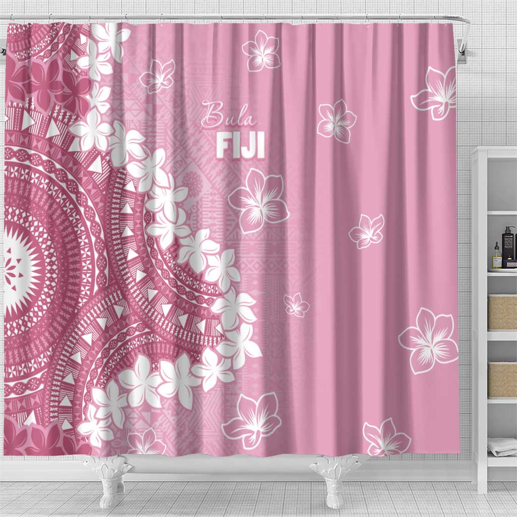 Bula Fiji Women's Day Shower Curtain Pink Masi Tapa LT7 - Polynesian Pride