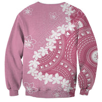Bula Fiji Women's Day Sweatshirt Pink Masi Tapa LT7 - Polynesian Pride