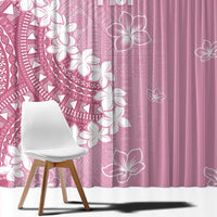 Bula Fiji Women's Day Window Curtain Pink Masi Tapa LT7 - Polynesian Pride