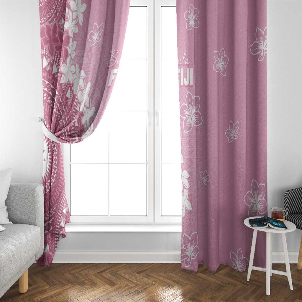 Bula Fiji Women's Day Window Curtain Pink Masi Tapa LT7 - Polynesian Pride