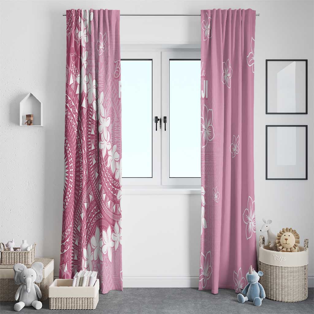 Bula Fiji Women's Day Window Curtain Pink Masi Tapa LT7 - Polynesian Pride