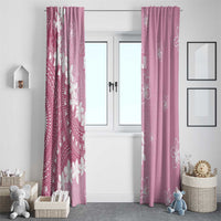 Bula Fiji Women's Day Window Curtain Pink Masi Tapa LT7 - Polynesian Pride