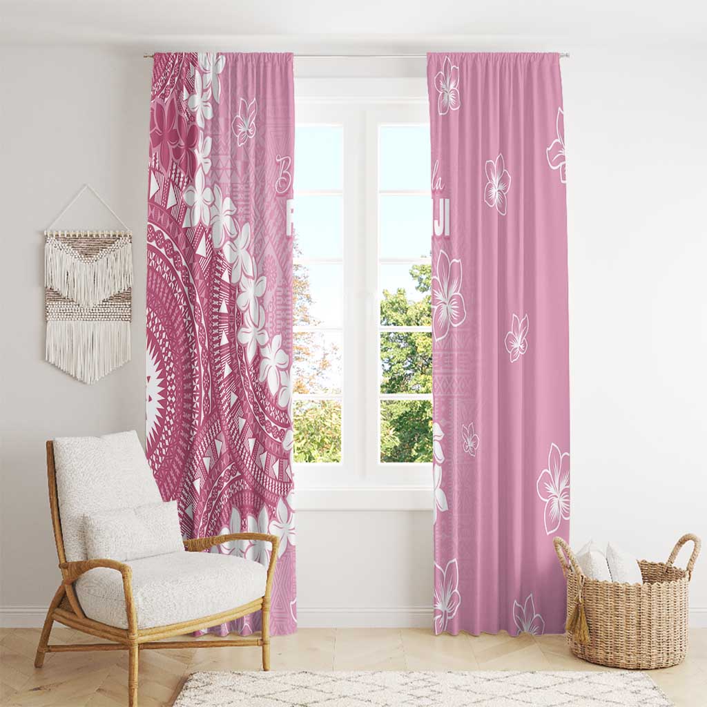 Bula Fiji Women's Day Window Curtain Pink Masi Tapa LT7 - Polynesian Pride
