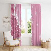 Bula Fiji Women's Day Window Curtain Pink Masi Tapa LT7 - Polynesian Pride