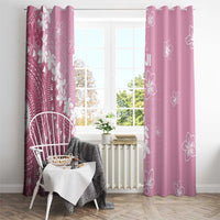 Bula Fiji Women's Day Window Curtain Pink Masi Tapa LT7 - Polynesian Pride