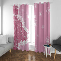 Bula Fiji Women's Day Window Curtain Pink Masi Tapa LT7 With Grommets Pink - Polynesian Pride