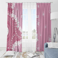 Bula Fiji Women's Day Window Curtain Pink Masi Tapa LT7 - Polynesian Pride