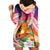 Polynesian Dreamy Turtle Hoodie Dress Sunset Scenery