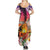 Polynesian Dreamy Turtle Summer Maxi Dress Sunset Scenery