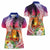 Polynesian Dreamy Turtle Women Polo Shirt Sunset Scenery