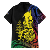 New Caledonia Kanaky Hawaiian Shirt Stylized Fleche Faitiere With Kagu Bird LT7 - Polynesian Pride