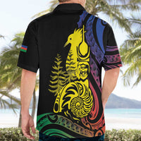 New Caledonia Kanaky Hawaiian Shirt Stylized Fleche Faitiere With Kagu Bird LT7 - Polynesian Pride