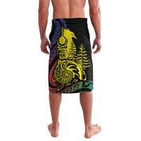 New Caledonia Kanaky Lavalava Stylized Fleche Faitiere With Kagu Bird LT7 - Polynesian Pride