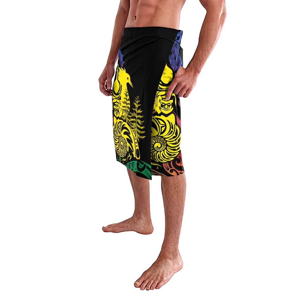 New Caledonia Kanaky Lavalava Stylized Fleche Faitiere With Kagu Bird LT7 - Polynesian Pride