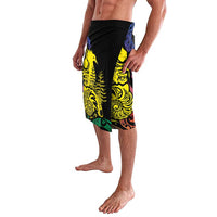 New Caledonia Kanaky Lavalava Stylized Fleche Faitiere With Kagu Bird LT7 - Polynesian Pride
