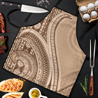 Bula Fiji Vintage Tapa Apron Kaivity Masi Wave Motifs - Mocha LT7 Beige - Polynesian Pride