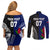 Personalised New Zealand Vs Samoa Rugby Couples Matching Off Shoulder Short Dress and Long Sleeve Button Shirts Go Champions LT7 - Polynesian Pride