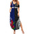 Personalised New Zealand Vs Samoa Rugby Family Matching Summer Maxi Dress and Hawaiian Shirt Go Champions LT7 Mom's Dress Black Blue - Polynesian Pride