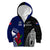 Personalised New Zealand Vs Samoa Rugby Kid Hoodie Go Champions LT7 Zip Hoodie Black Blue - Polynesian Pride