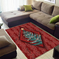 Aotearoa Maori Mangopare Meri Kirihimete Area Rug Christmas Fern LT7 - Polynesian Pride