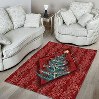 Aotearoa Maori Mangopare Meri Kirihimete Area Rug Christmas Fern LT7 - Polynesian Pride
