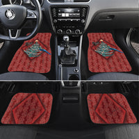 Aotearoa Maori Mangopare Meri Kirihimete Car Mats Christmas Fern LT7 Set 4pcs Red - Polynesian Pride