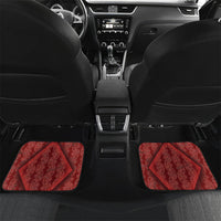 Aotearoa Maori Mangopare Meri Kirihimete Car Mats Christmas Fern LT7 Set 2pcs - Back Red - Polynesian Pride