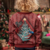 Aotearoa Maori Mangopare Meri Kirihimete Kid Ugly Christmas Sweater Christmas Fern LT7 - Polynesian Pride