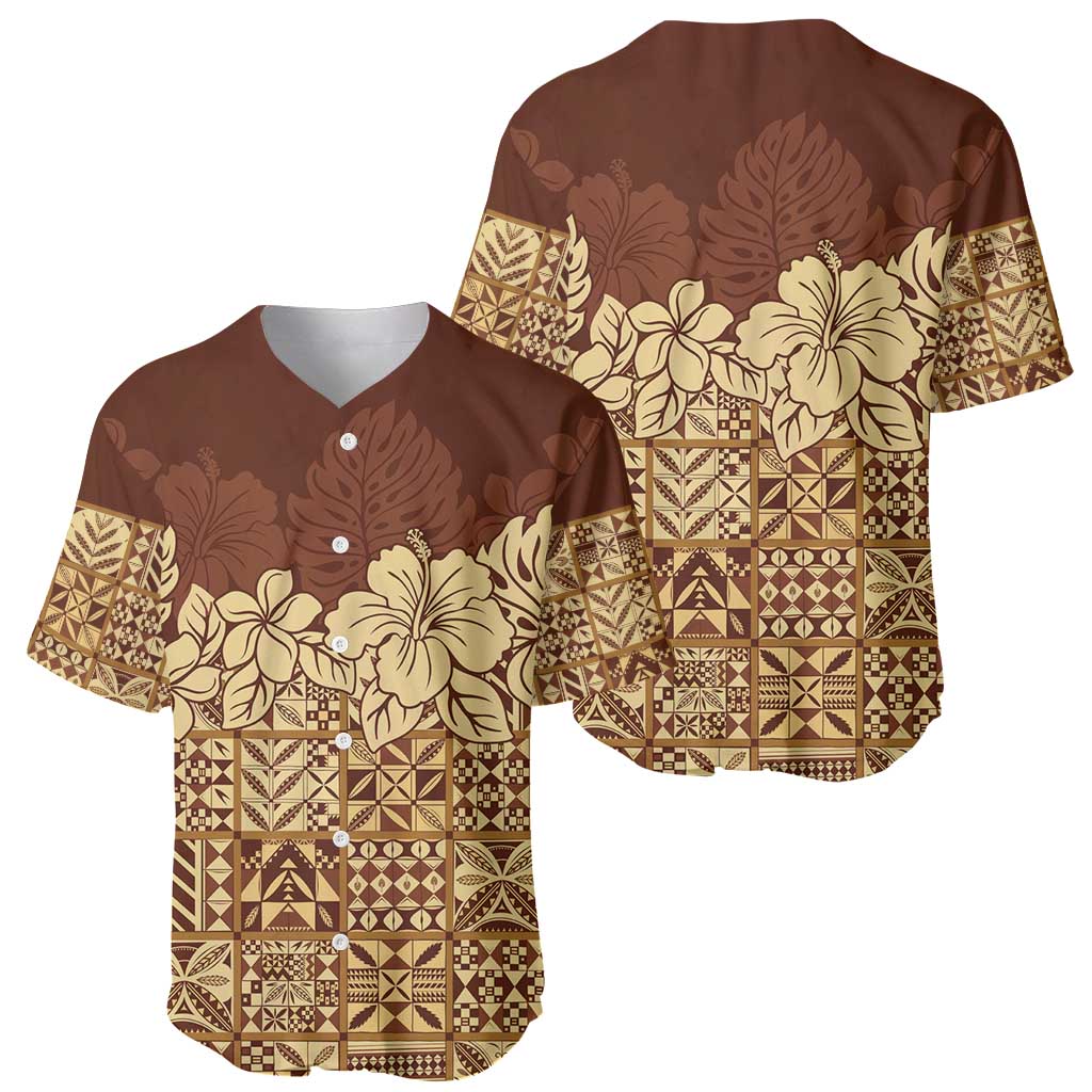 Niue Hiapo Motif Baseball Jersey Tapa Classic LT7 - Polynesian Pride