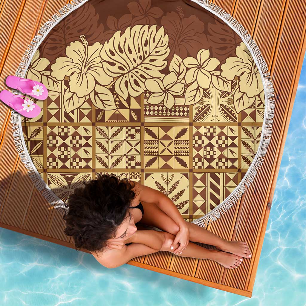 Niue Hiapo Motif Beach Blanket Tapa Classic LT7 - Polynesian Pride