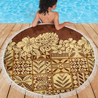 Niue Hiapo Motif Beach Blanket Tapa Classic LT7 - Polynesian Pride
