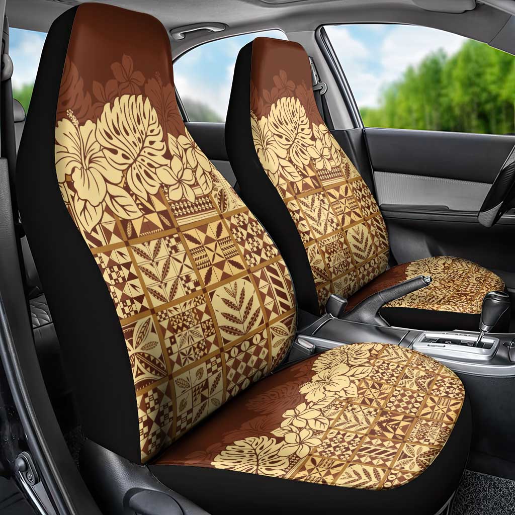 Niue Hiapo Motif Car Seat Cover Tapa Classic LT7 - Polynesian Pride