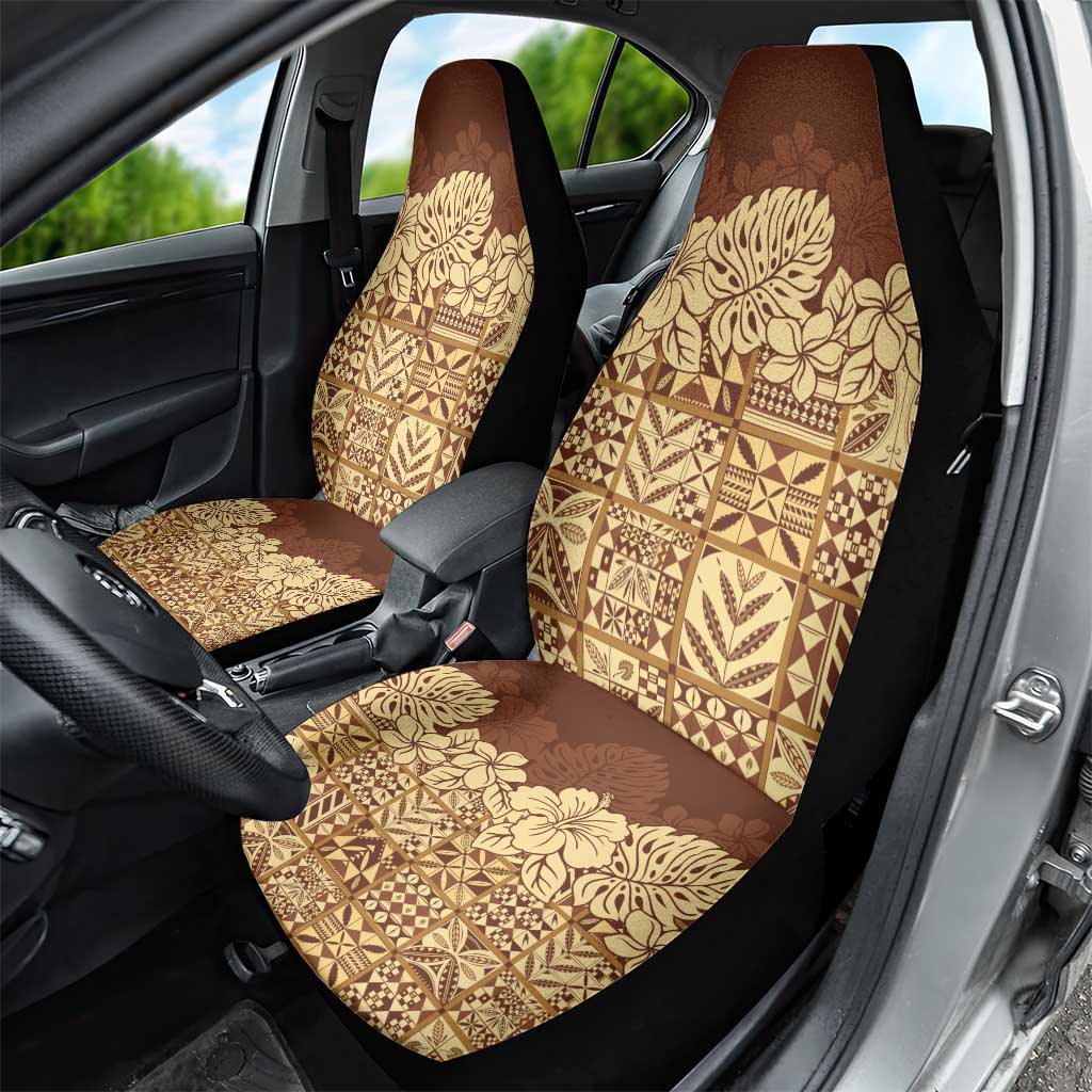 Niue Hiapo Motif Car Seat Cover Tapa Classic LT7 - Polynesian Pride