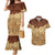 Niue Hiapo Motif Couples Matching Mermaid Dress and Hawaiian Shirt Tapa Classic