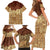 Niue Hiapo Motif Family Matching Short Sleeve Bodycon Dress and Hawaiian Shirt Tapa Classic