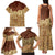 Niue Hiapo Motif Family Matching Tank Maxi Dress and Hawaiian Shirt Tapa Classic