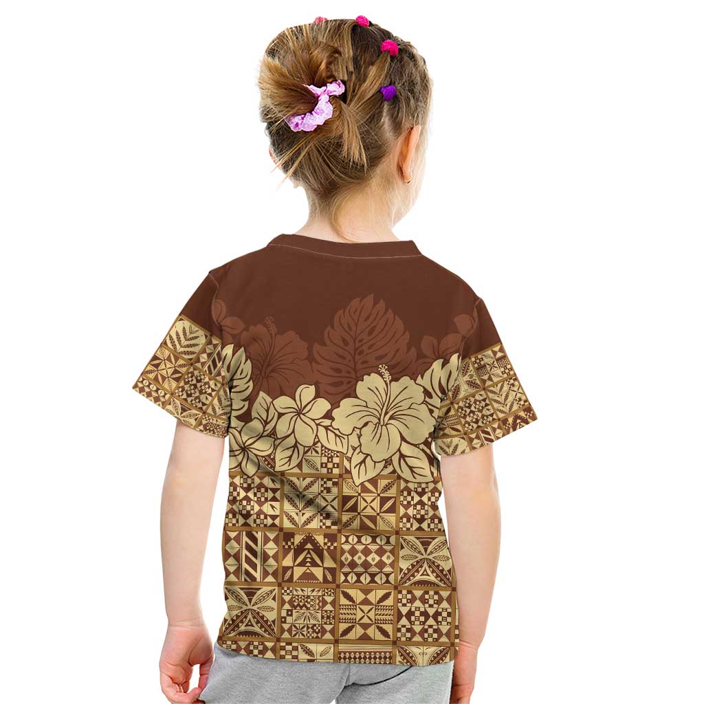 Niue Hiapo Motif Kid T Shirt Tapa Classic LT7 - Polynesian Pride