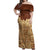 Niue Hiapo Motif Off Shoulder Maxi Dress Tapa Classic