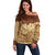 Niue Hiapo Motif Off Shoulder Sweater Tapa Classic