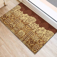 Niue Hiapo Motif Rubber Doormat Tapa Classic LT7 - Polynesian Pride
